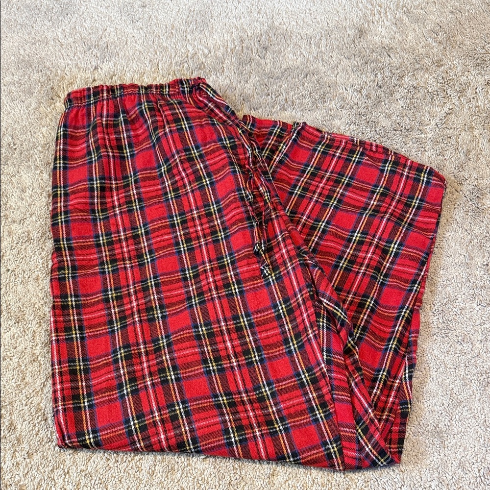 Plaid Red and Black Men's Sweatpants